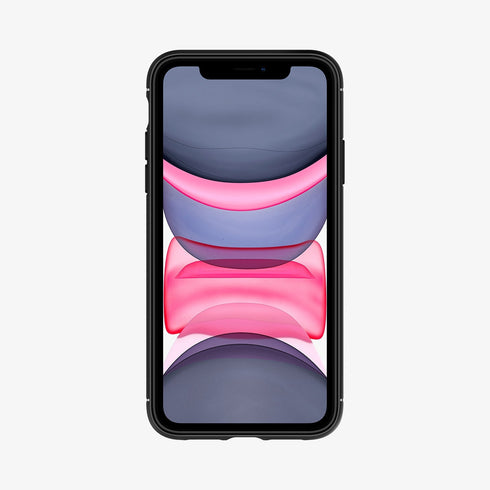 076CS27183 - iPhone 11 Case Rugged Armor in Matte Black showing the back